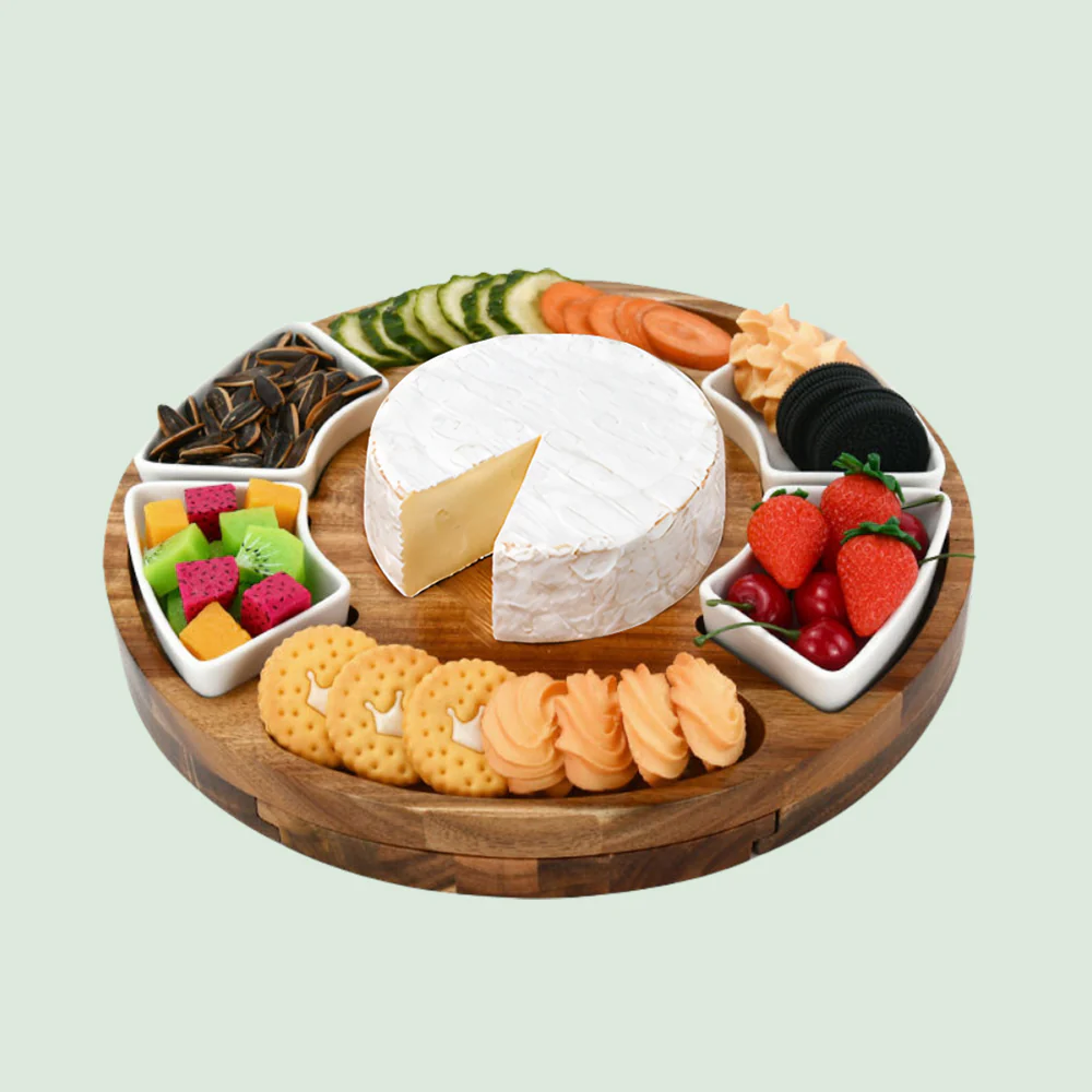 Acacia Wood Charcuterie Board - 9 Piece Set - Image 4