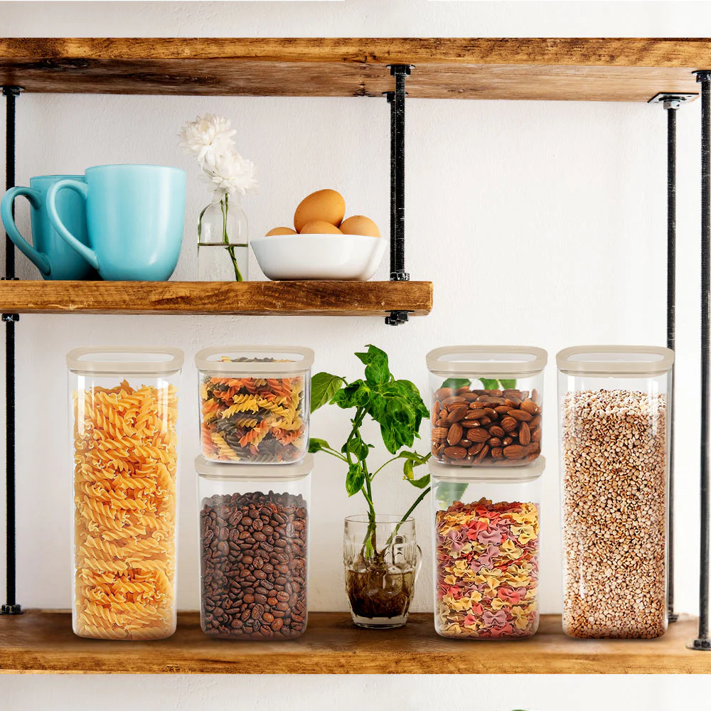 Cube Glass Pantry Storage Jars - 2 Pack (2340ml) - Image 5