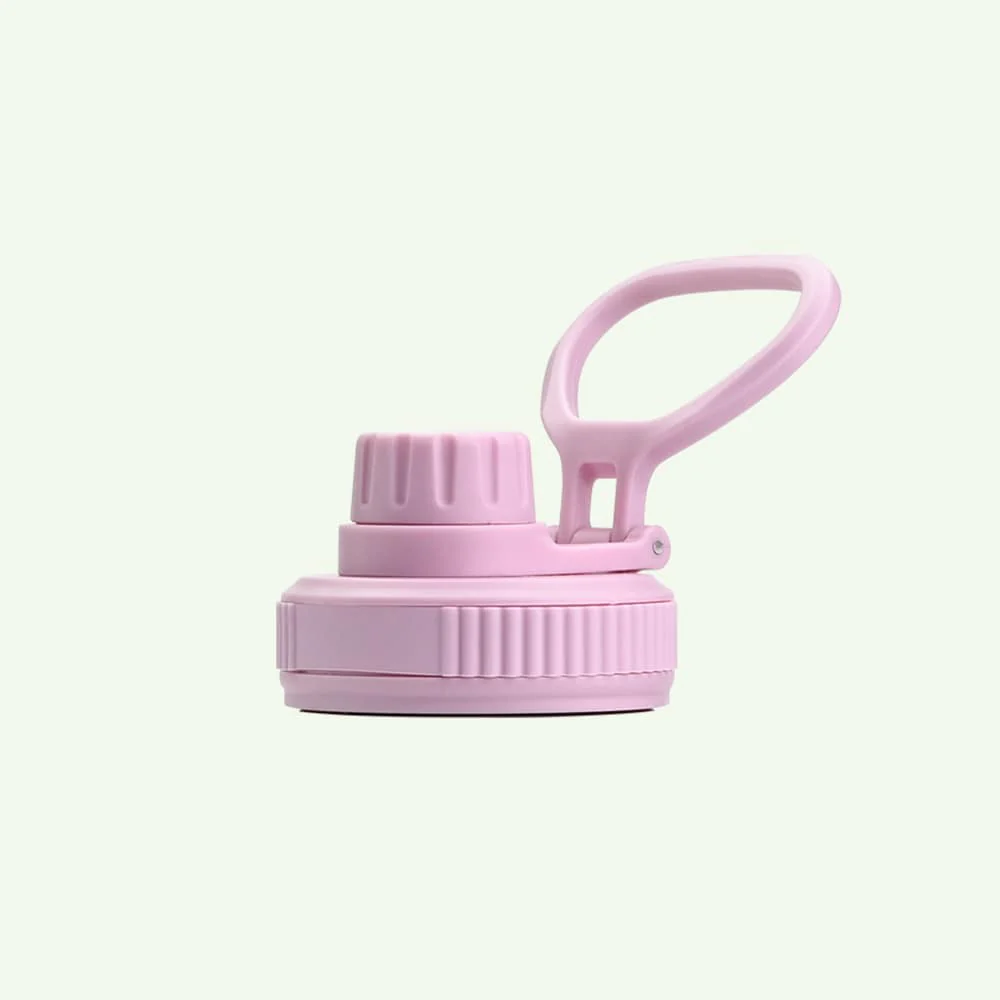 Premium Insulated Water Bottle with 2 x Caps - Pink (1L) - Image 3