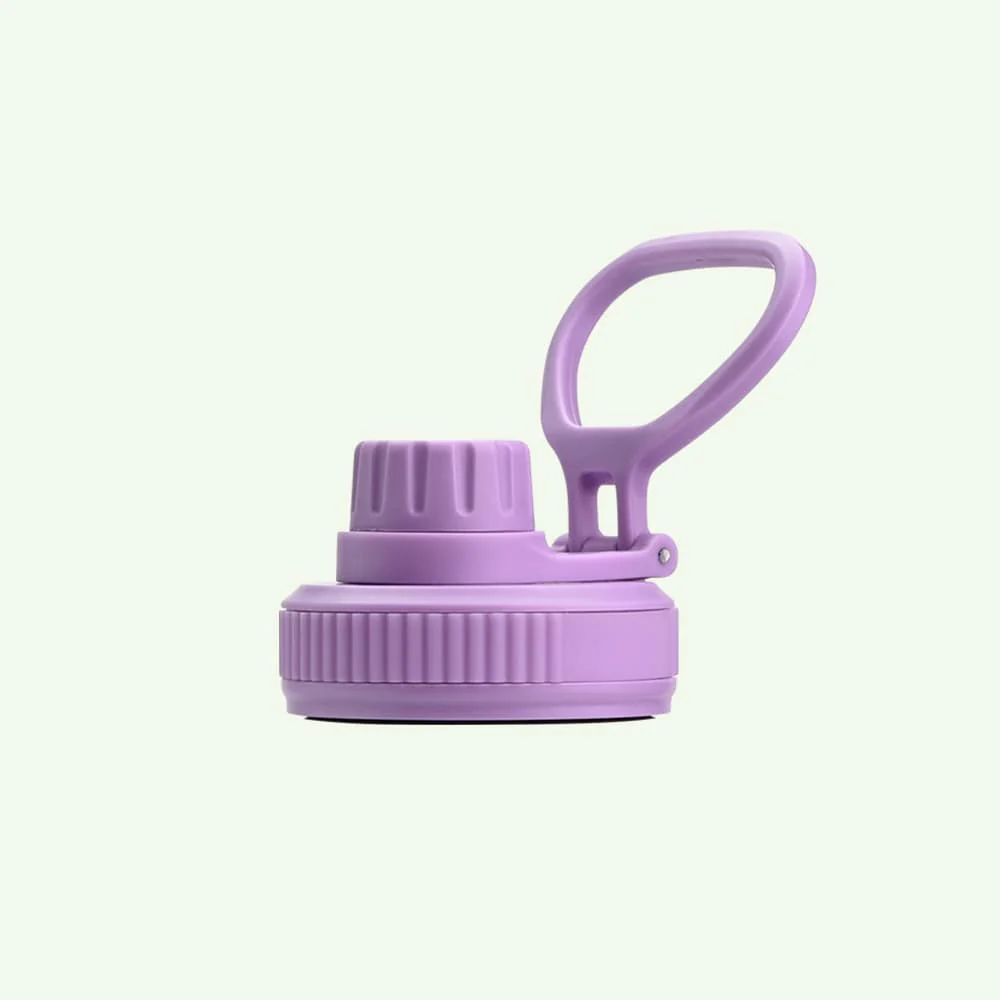 Premium Insulated Water Bottle with 2 x Caps - Purple (1L) - Image 3
