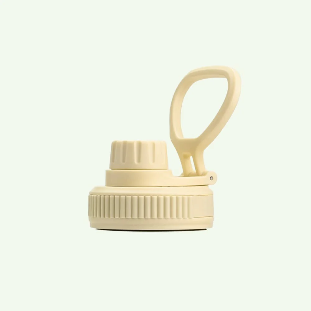 Premium Insulated Water Bottle with 2 x Caps - Yellow (1L) - Image 3