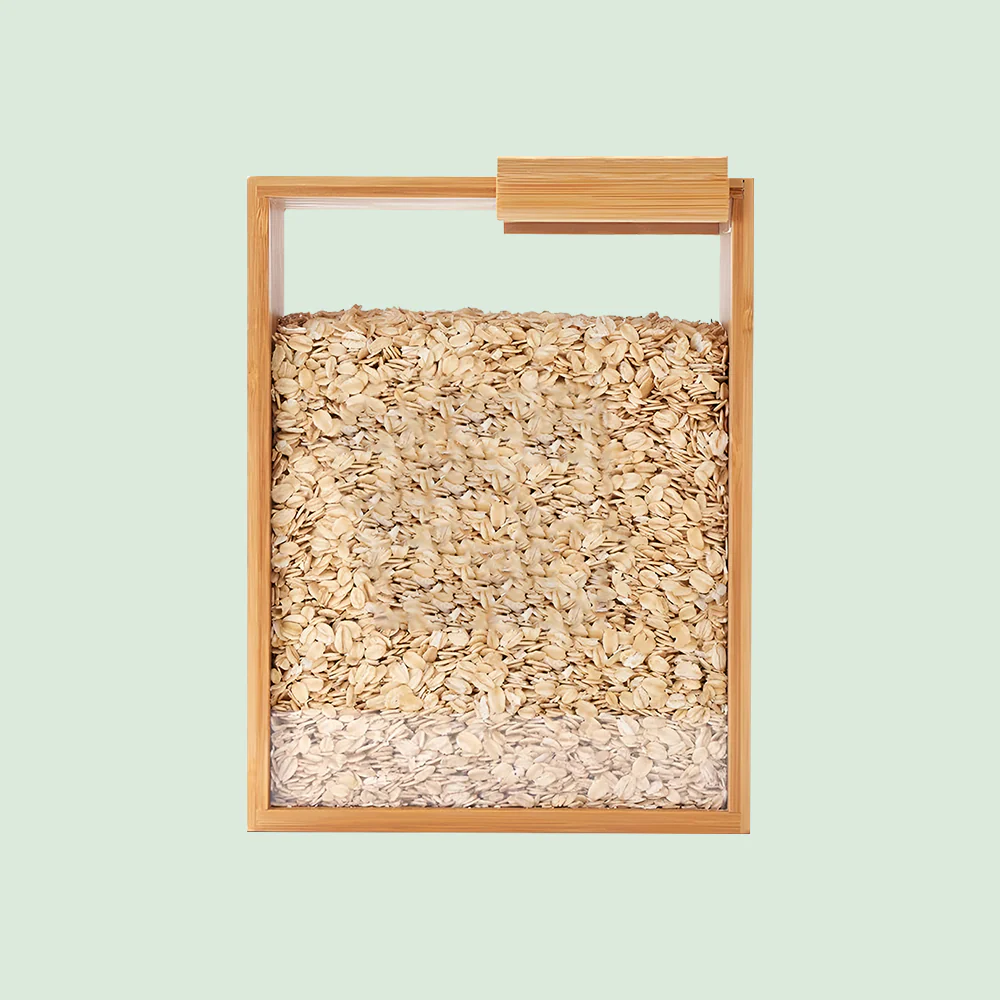 Glass Bamboo Cereal & Dry Food Dispenser - Image 4